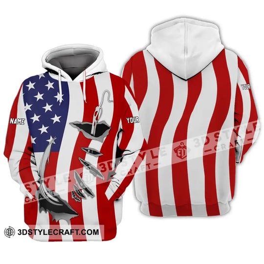 Unisex Shirt - Custom Name America Flag Shirt style option 3