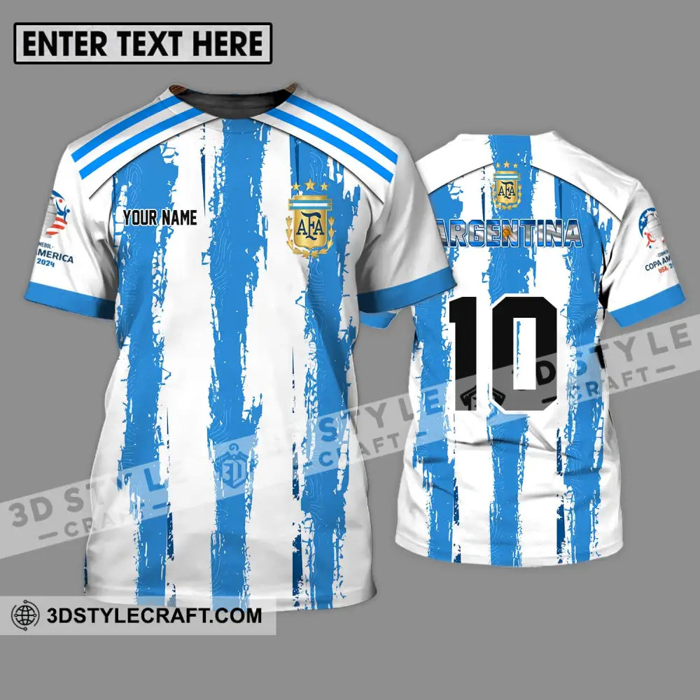 Unisex Shirt - Custom Name And Number Argentina Lover T-Shirt / S T-Shirt