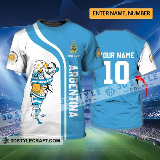 Unisex Shirt - Custom Name And Number Shirt, Argentina National Team AFA style option 1