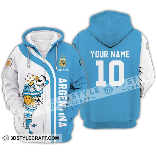 Unisex Shirt - Custom Name And Number Shirt, Argentina National Team AFA style option 3