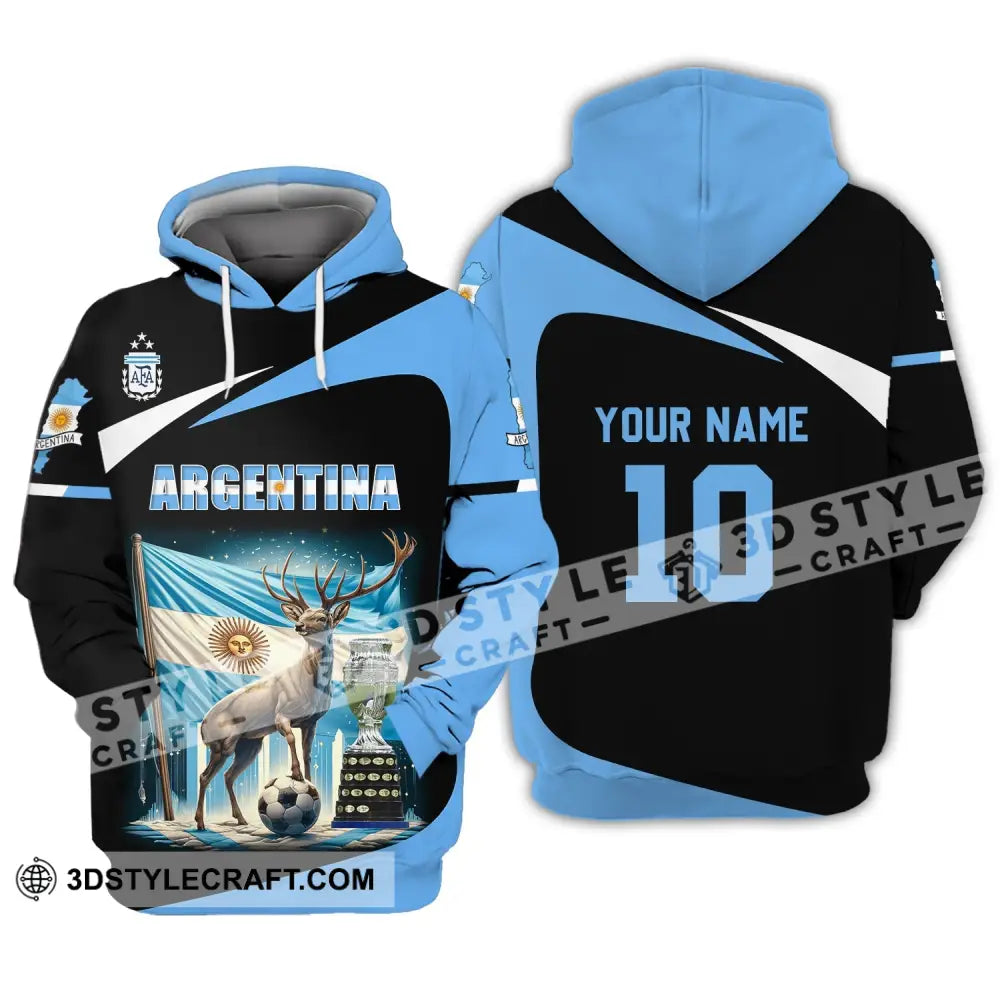 Unisex Shirt - Custom Name And Number Argentina National Team Lover Hoodie / S T-Shirt