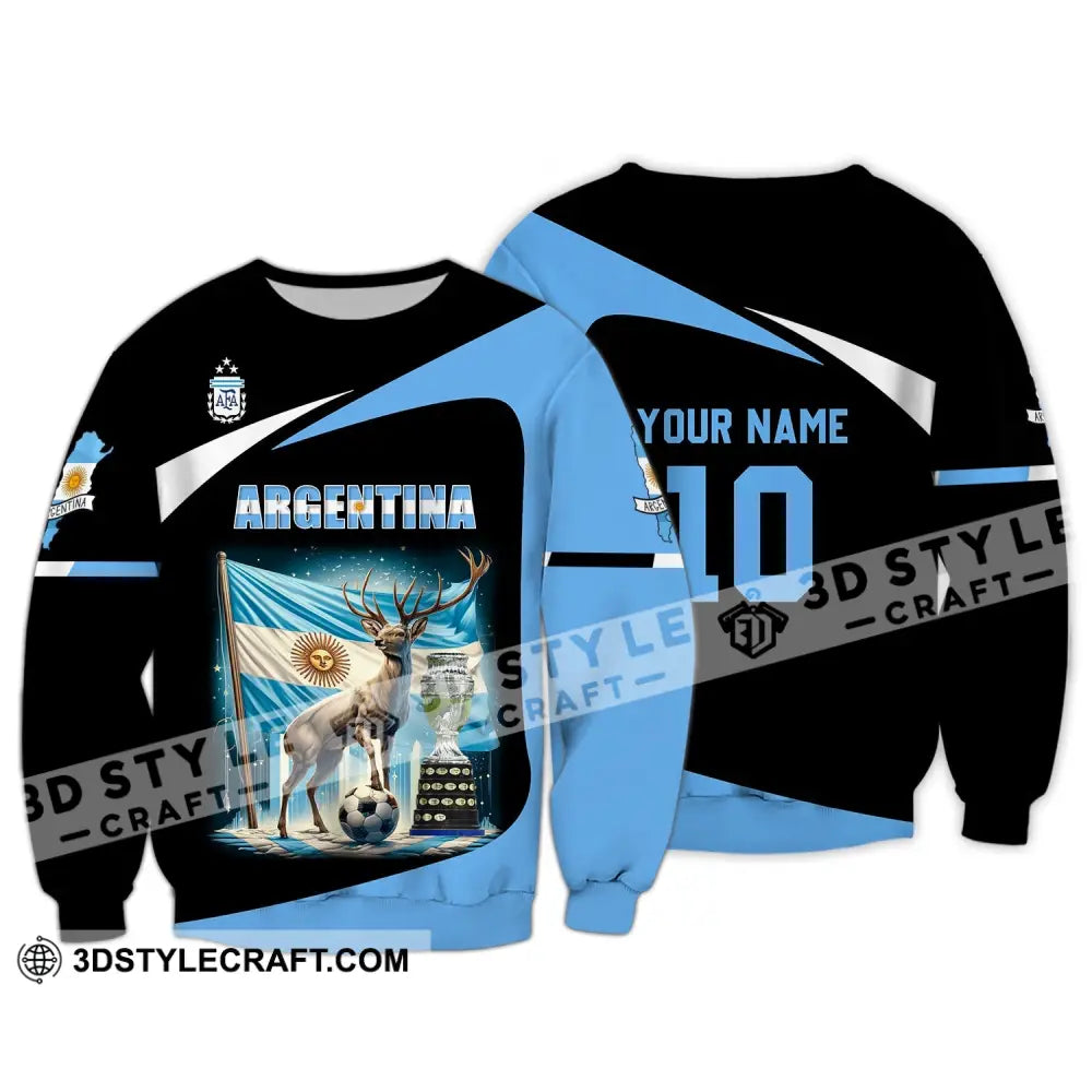 Unisex Shirt - Custom Name And Number Argentina National Team Lover Long Sleeve / S T-Shirt