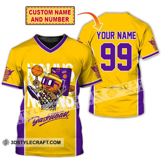 Unisex Shirt, Custom Name and Number Basketball Shirt, Basketball Club Uniform, Basketball Hoodie T-Shirt style option 1