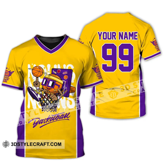 Unisex Shirt, Custom Name and Number Basketball Shirt, Basketball Club Uniform, Basketball Hoodie T-Shirt style option 2