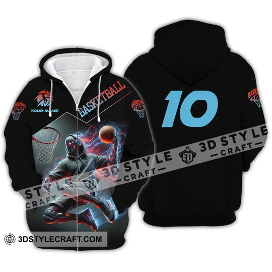 Unisex Shirt, Custom Name and Number Basketball Shirt, Basketball Love T-Shirt style option 3