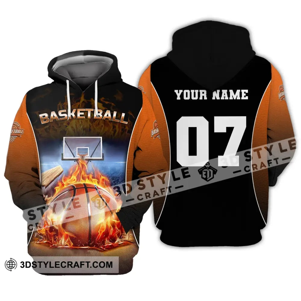 Unisex Shirt Custom Name And Number Basketball T-Shirt Gift For Player Hoodie / S