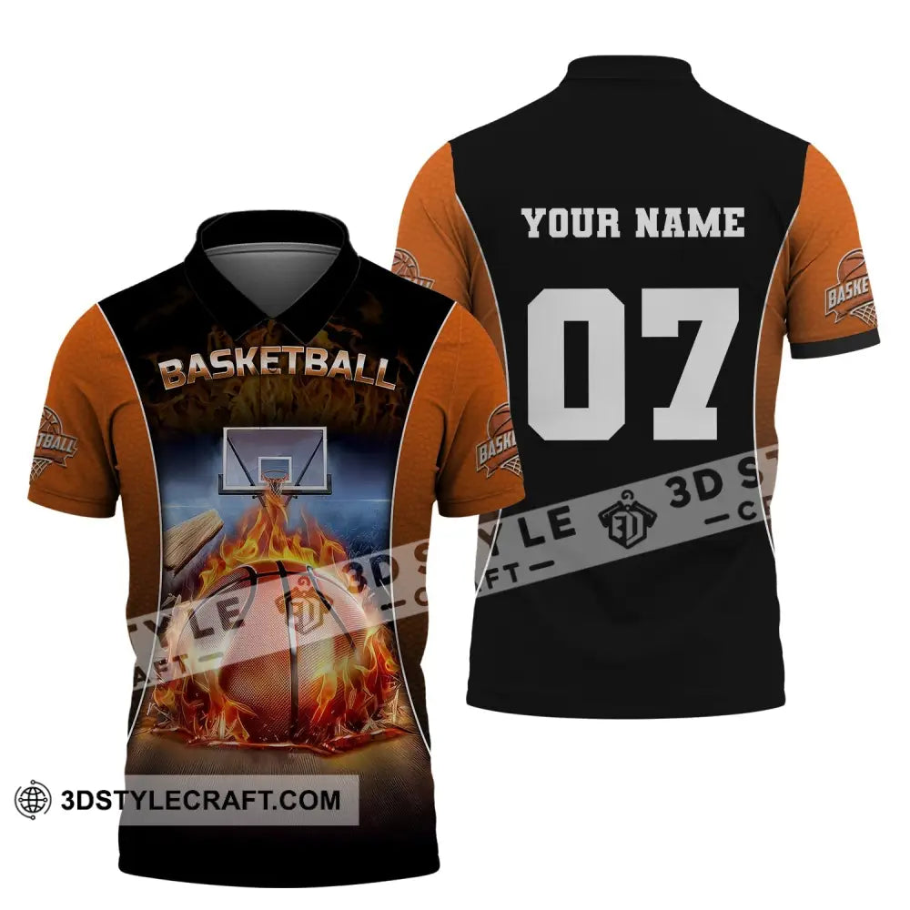 Unisex Shirt Custom Name And Number Basketball T-Shirt Gift For Player Polo / S