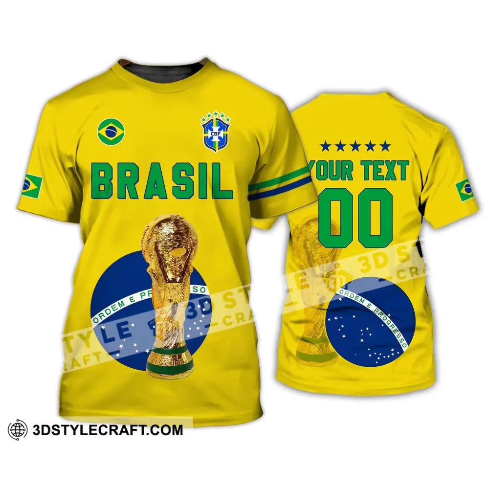 Unisex Shirt - Custom Name And Number Brazil Go Champions Selecao Campeao Sport T-Shirt / S T-Shirt