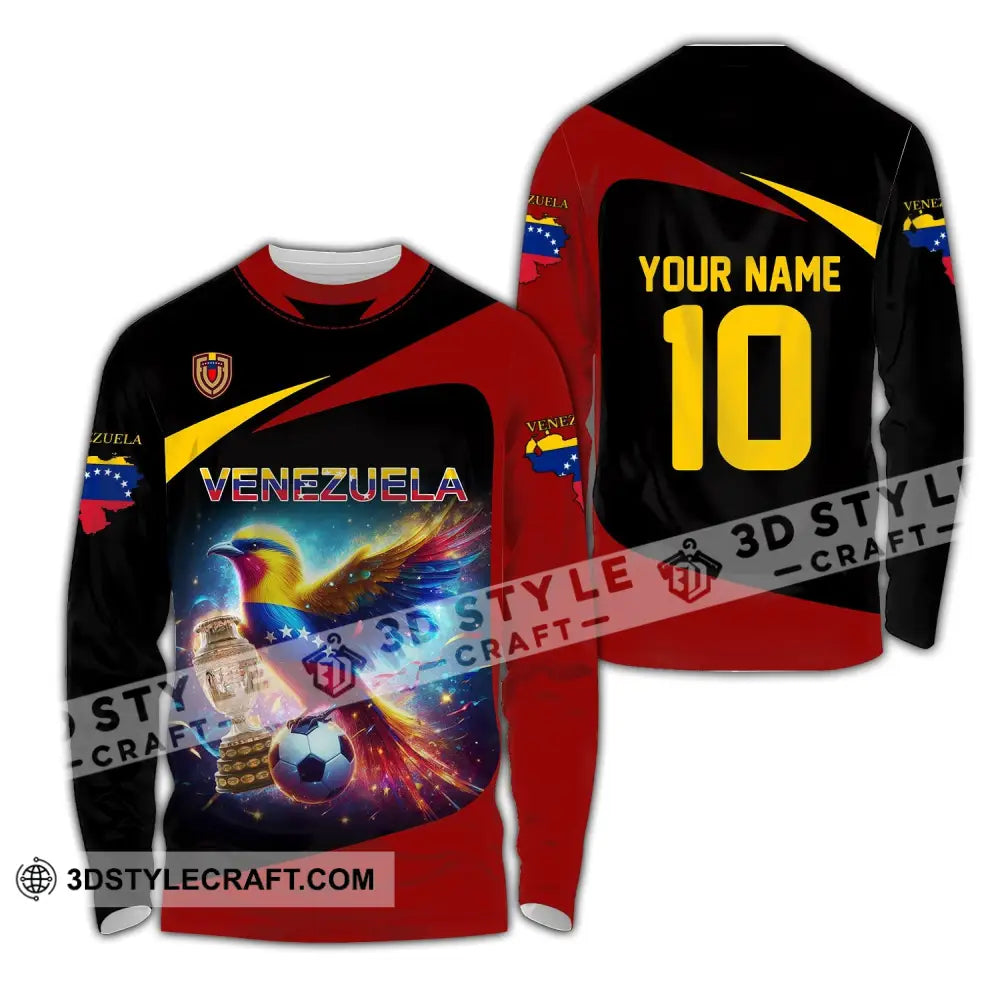 Unisex Shirt - Custom Name And Number Copa 2024 Cup Sport Venezuela Team Long Sleeve / S T-Shirt