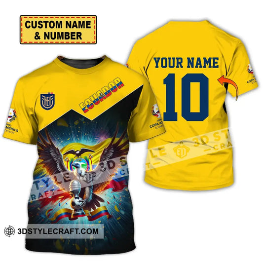 Unisex Shirt - Custom Name And Number Copa 2024 Sport Ecuador Team T-Shirt