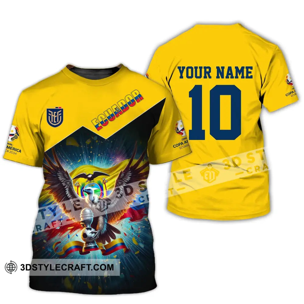 Unisex Shirt - Custom Name And Number Copa 2024 Sport Ecuador Team T-Shirt / S T-Shirt