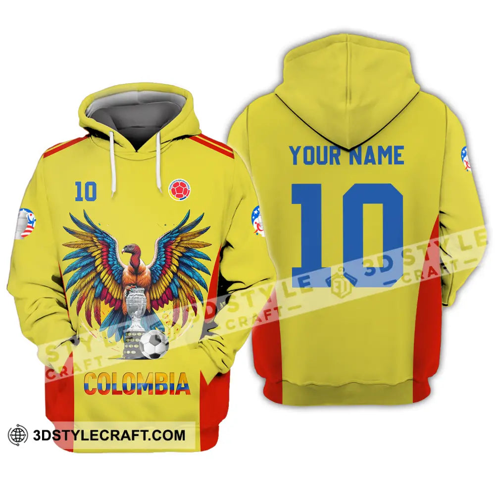 Unisex Shirt - Custom Name And Number Copa America Sport Colombia Hoodie / S T-Shirt