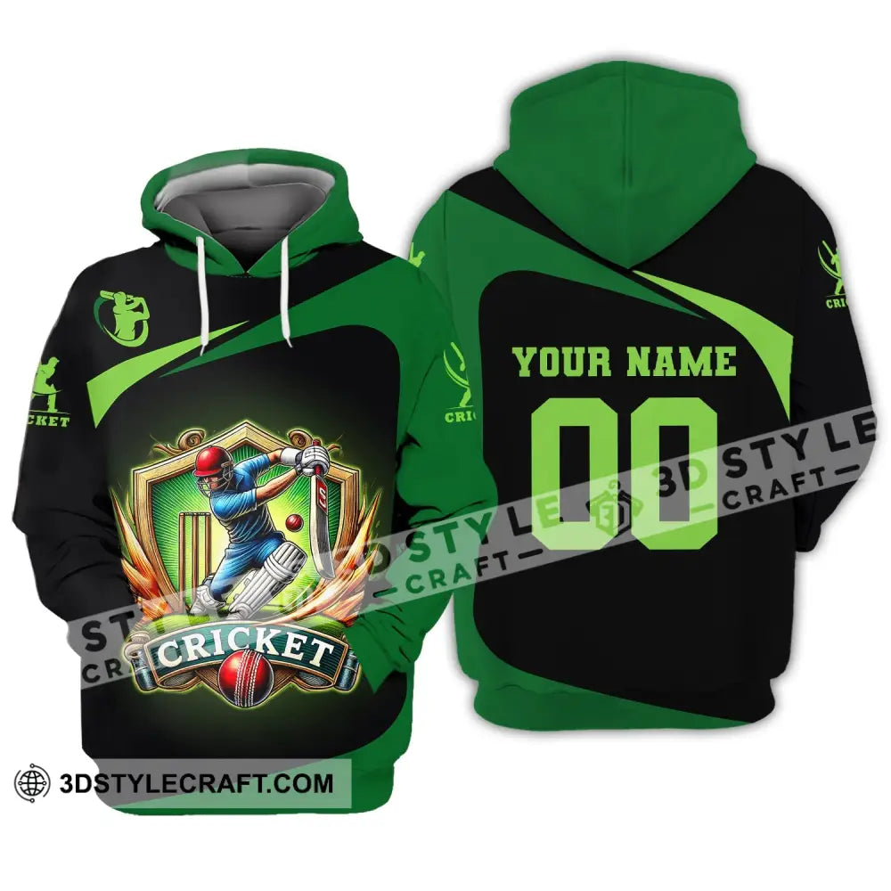 Unisex Shirt Custom Name And Number Cricket Lover Hoodie Polo Long Sleeve Gift For Players / S