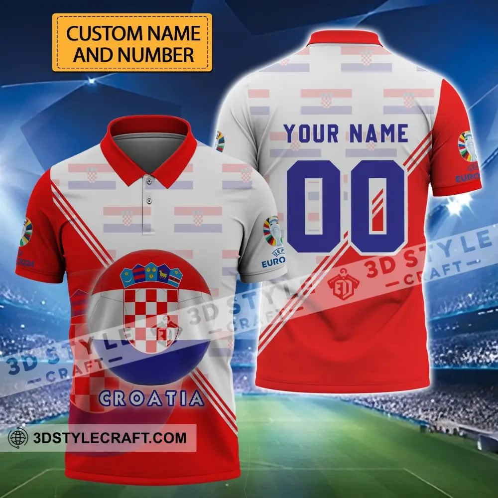 Unisex Shirt - Custom Name And Number Croatia National Team Euro 2024 T-Shirt