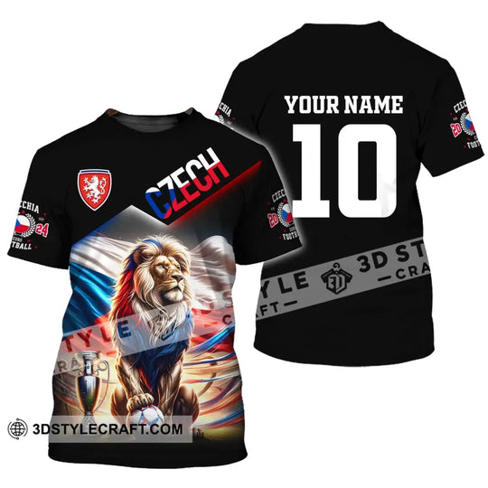 Unisex Shirt, Custom Name and Number Czech Football Shirt, Euro 2024 Shirt, Czech Football Polo Long Sleeve Shirt style option 3