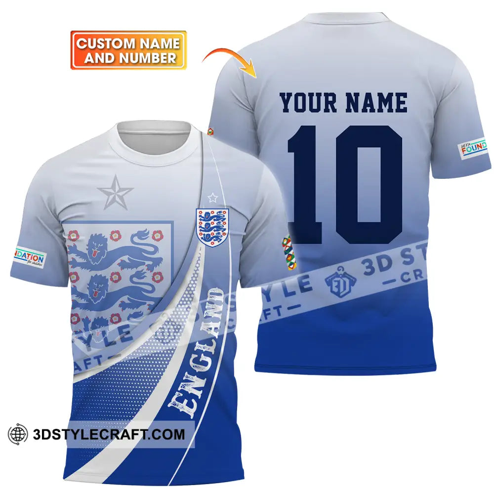 Unisex Shirt - Custom Name And Number England Euro 2024 T-Shirt