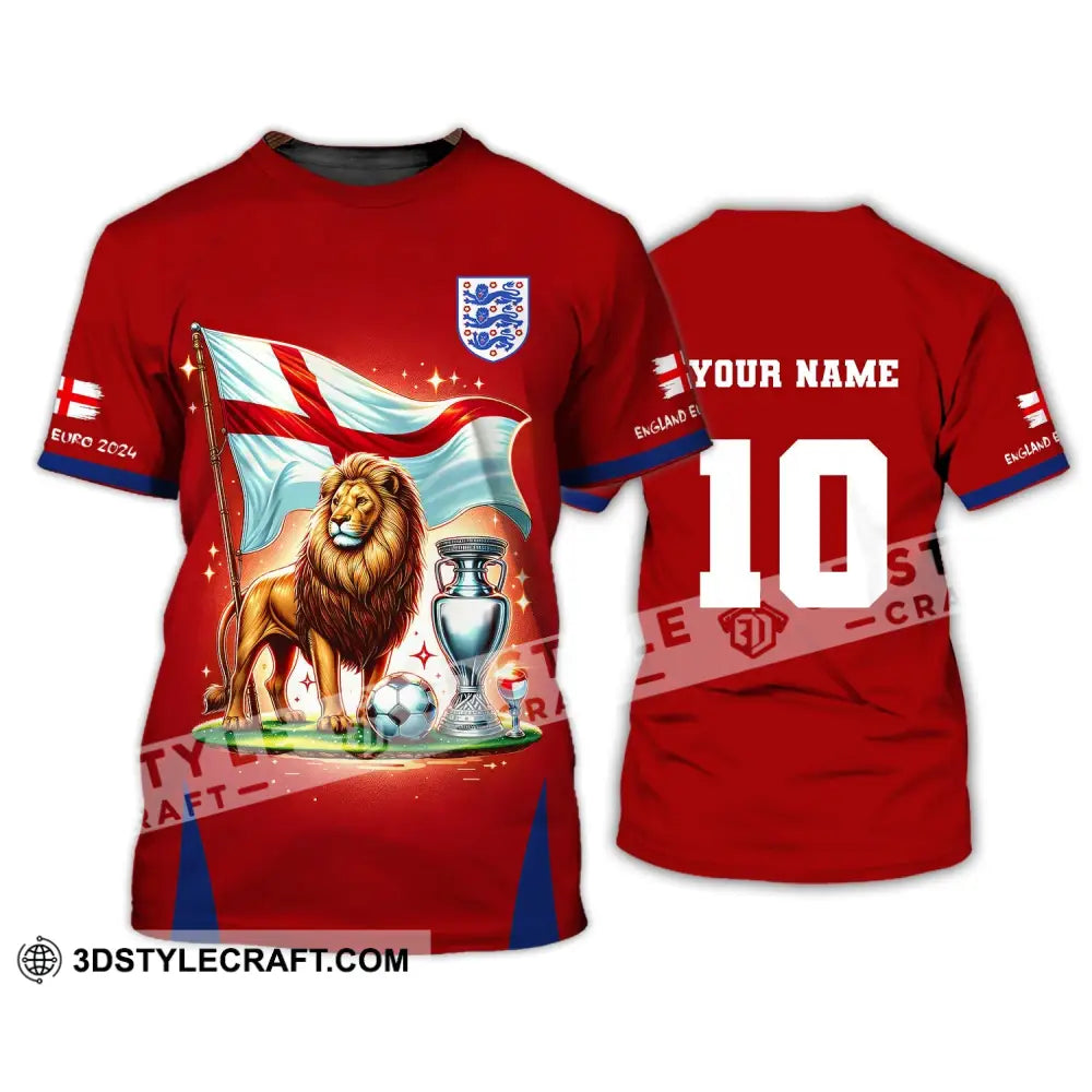 Unisex Shirt Custom Name And Number England Football Euro 2024 Polo Long Sleeve T-Shirt / S