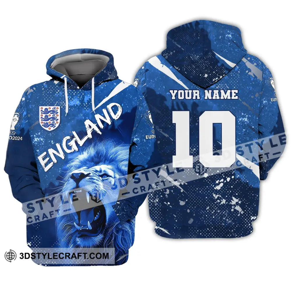 Unisex Shirt Custom Name And Number England Football Polo Long Sleeve Euro 2024 Hoodie / S T-Shirt