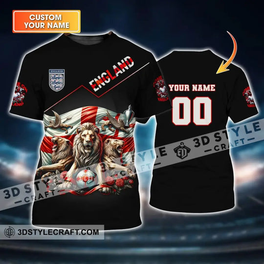 Unisex Shirt, Custom Name and Number England Football Shirt, England Football Polo Long Sleeve, Euro 2024 Shirt style option 1