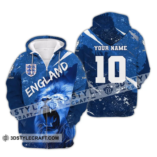 Unisex Shirt, Custom Name and Number England Football Shirt, England Football Polo Long Sleeve, England Euro 2024 Shirt style option 3