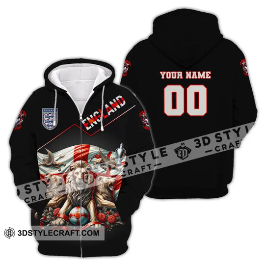 Unisex Shirt, Custom Name and Number England Football Shirt, England Football Polo Long Sleeve, Euro 2024 Shirt style option 4