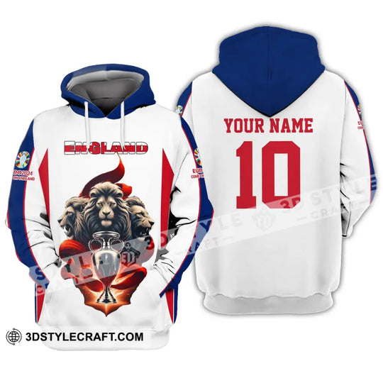 Unisex Shirt - Custom Name And Number Shirt, England National Team Euro 2024 Shirt style option 2