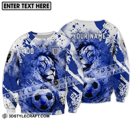 Unisex Shirt - Custom Name And Number Shirt, England National Team Lion Ball style option 3