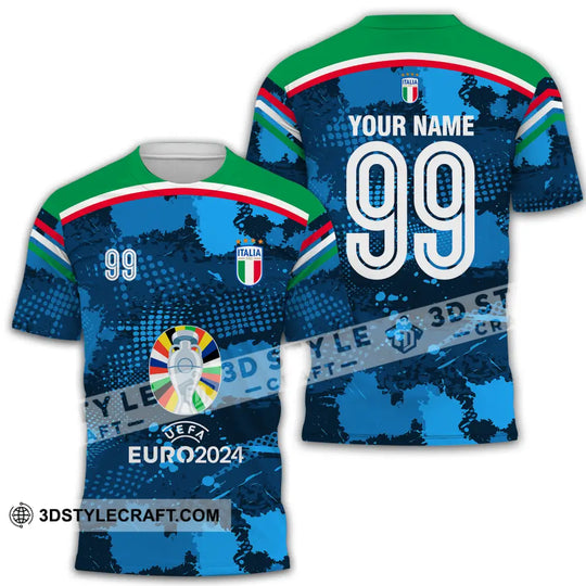 Unisex Shirt - Custom Name And Number, Euro 2024 Cup Shirt Italia National Team style option 2