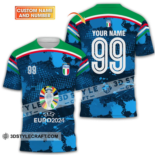 Unisex Shirt - Custom Name And Number, Euro 2024 Cup Shirt Italia National Team style option 1