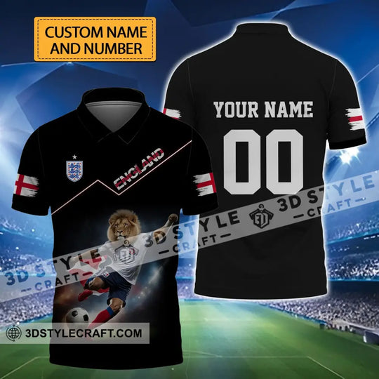 Unisex Shirt - Custom Name And Number, Euro 2024 England Lion Shirt style option 1