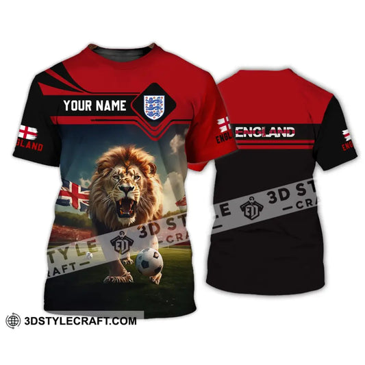 Unisex Shirt - Custom Name And Number Euro 2024 England Team Lover Lion T-Shirt / S T-Shirt