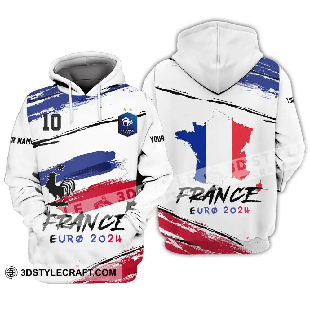 Unisex Shirt - Custom Name And Number Euro 2024 France Hoodie / S T-Shirt