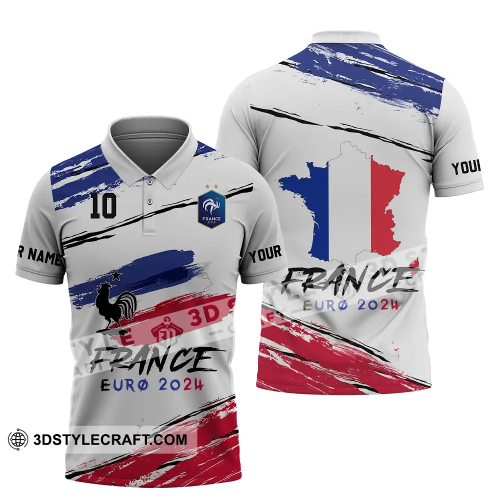 Unisex Shirt - Custom Name And Number Euro 2024 France Polo / S T-Shirt