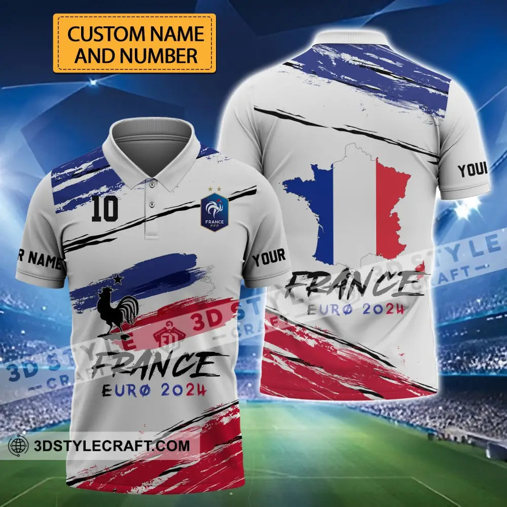 Unisex Shirt - Custom Name And Number Euro 2024 France T-Shirt