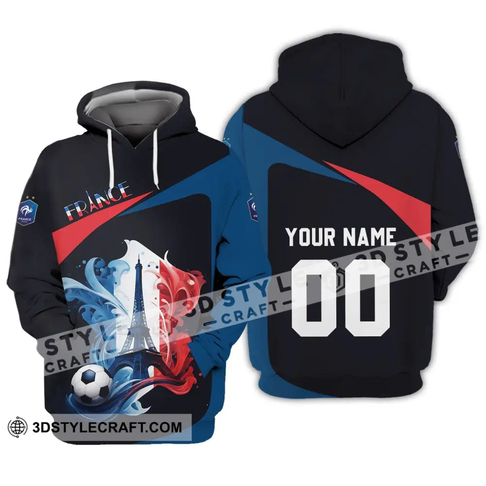 Unisex Shirt - Custom Name And Number Euro 2024 France Team Hoodie / S T-Shirt