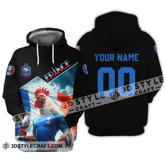 Unisex Shirt - Custom Name And Number, Euro 2024 French Chicken Shirt style option 2