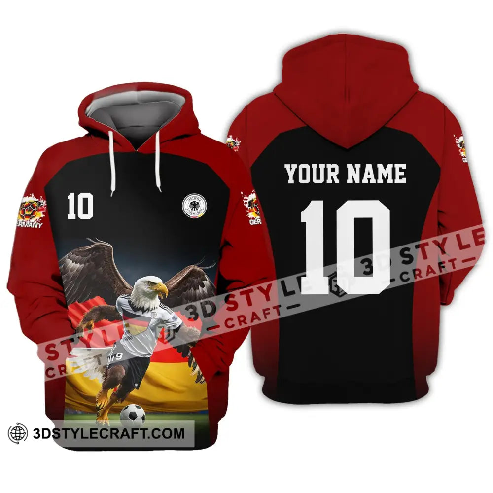 Unisex Shirt - Custom Name And Number Euro 2024 German Eagle Hoodie / S T-Shirt