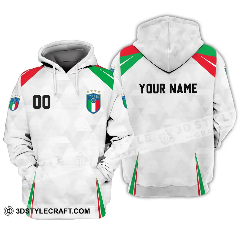 Unisex Shirt - Custom Name And Number Euro 2024 Italia Team Hoodie / S T-Shirt