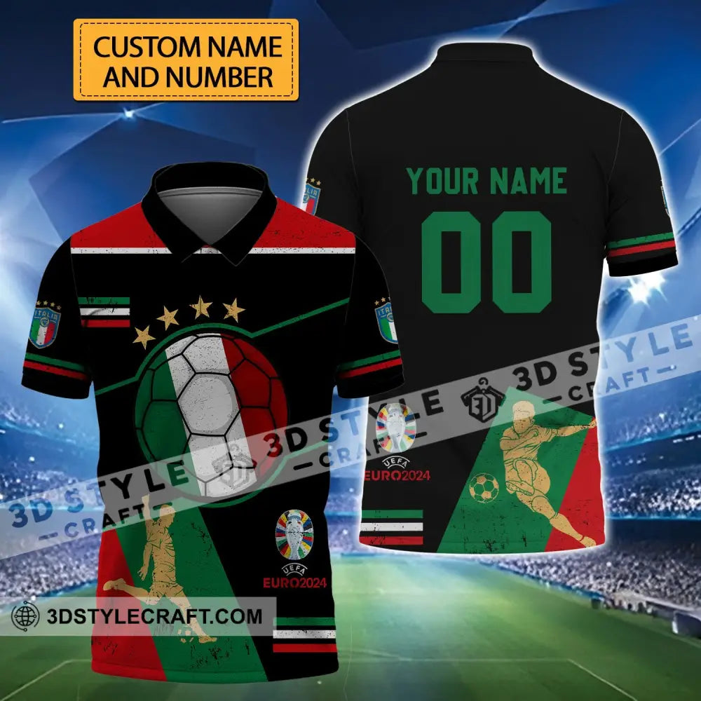 Unisex Shirt - Custom Name And Number Euro 2024 Italia Team T-Shirt