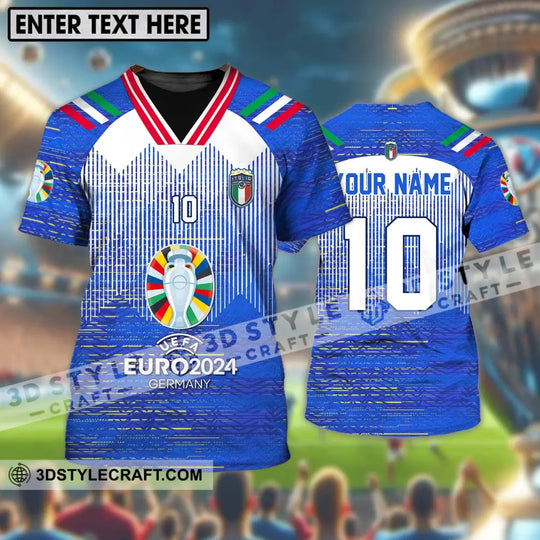 Unisex Shirt - Custom Name And Number Shirt, Euro 2024 Italy National Team style option 1