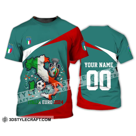 Unisex Shirt - Custom Name And Number Euro 2024 Italy Team Lover T-Shirt / S T-Shirt