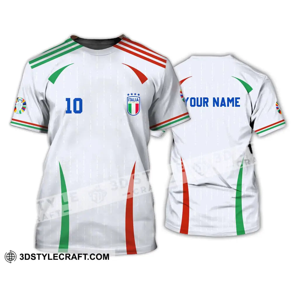 Unisex Shirt - Custom Name And Number Euro 2024 Italy Team T-Shirt / S T-Shirt