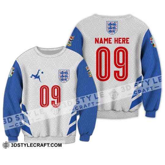 Unisex Shirt - Custom Name And Number Shirt, Euro 2024 Logo England Team style option 4