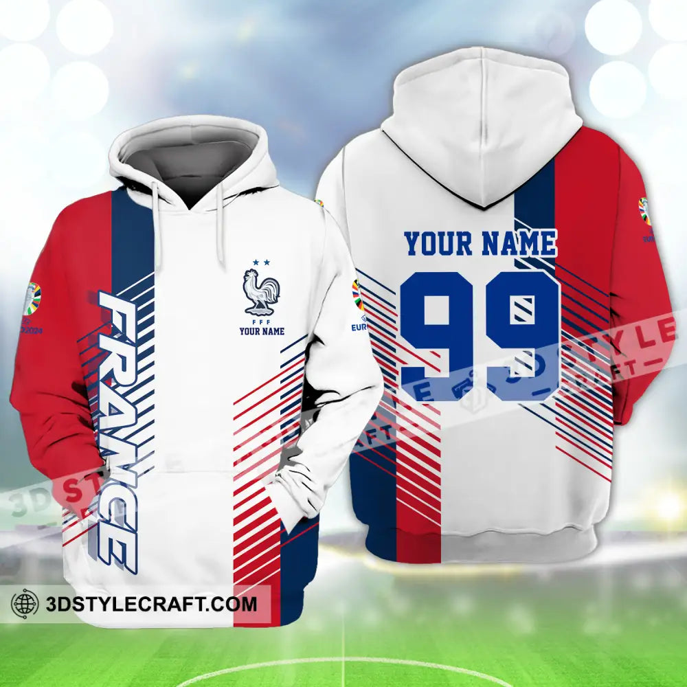 Unisex Shirt - Custom Name And Number Euro 2024 National Team France Hoodie / S T-Shirt