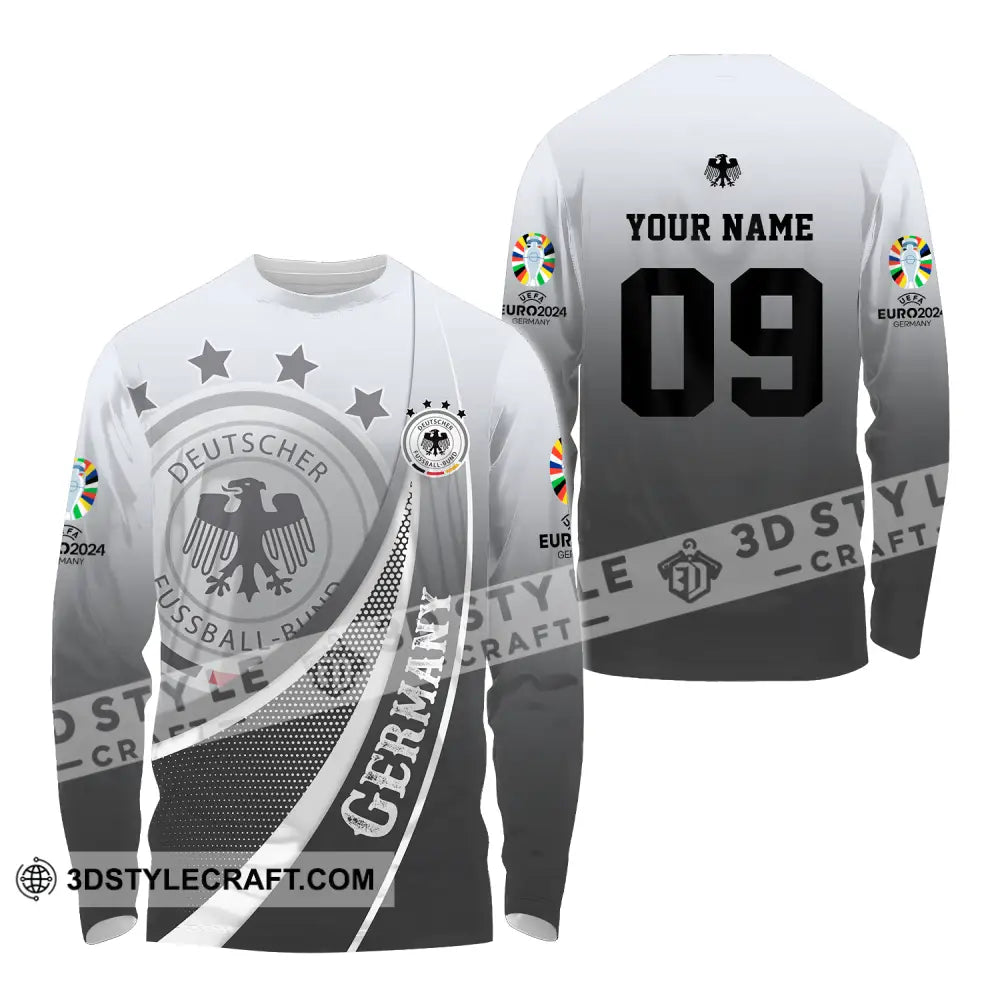 Unisex Shirt - Custom Name And Number Euro 2024 National Team Germany Deutsche Long Sleeve / S