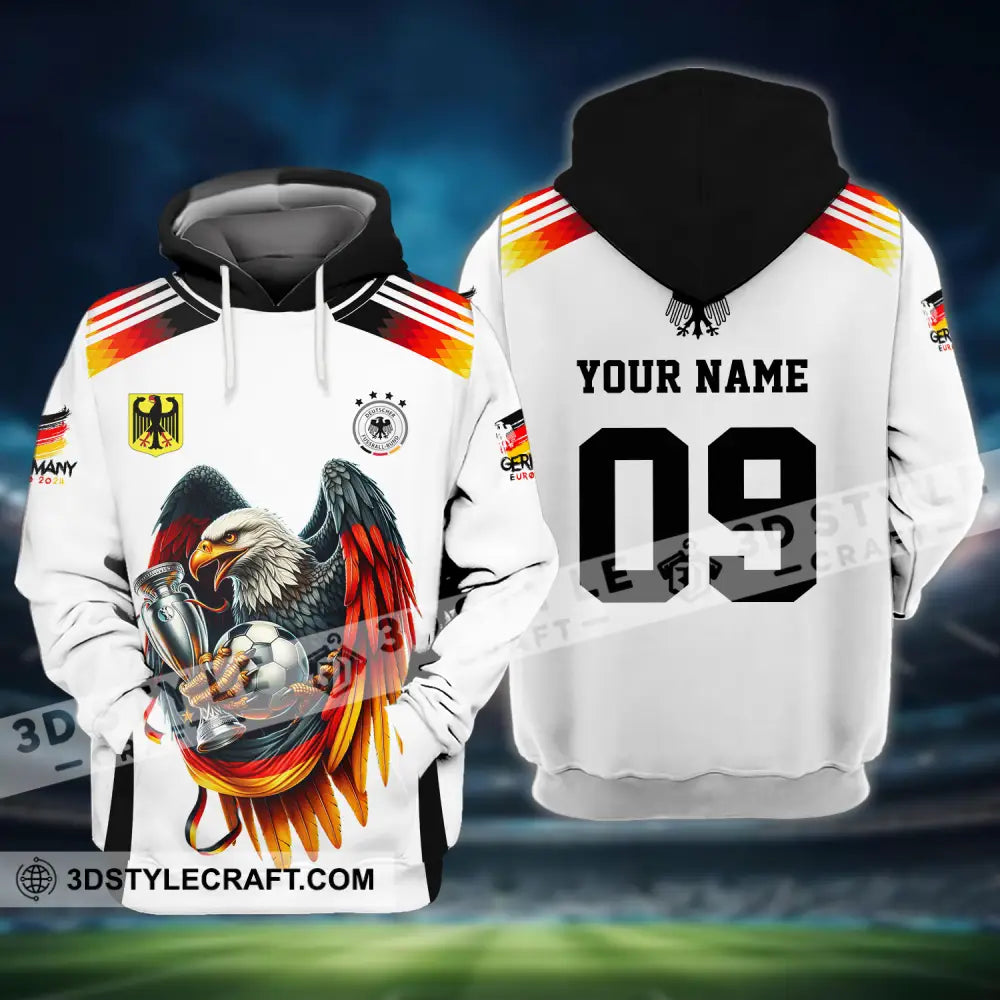 Unisex Shirt - Custom Name And Number Euro 2024 National Team Germany Eagle Hugs The Ball Hoodie /