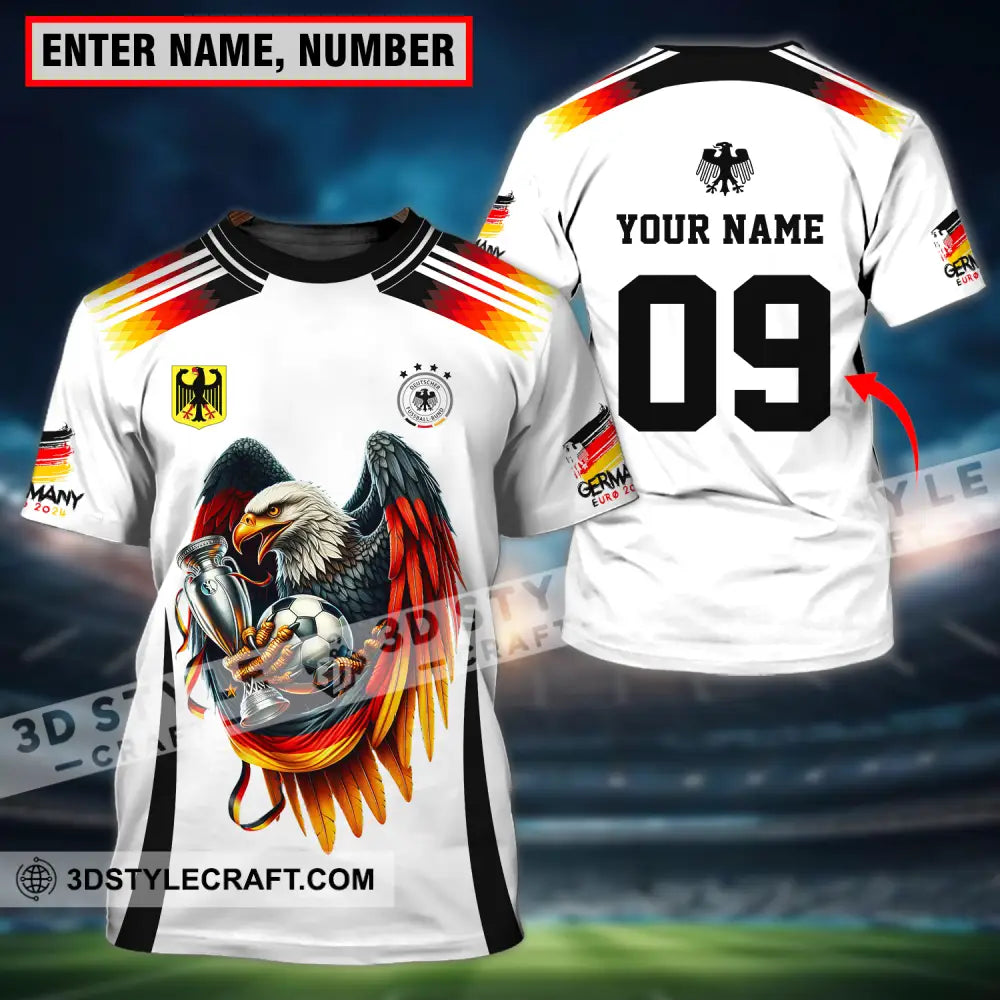 Unisex Shirt - Custom Name And Number Euro 2024 National Team Germany Eagle Hugs The Ball T-Shirt