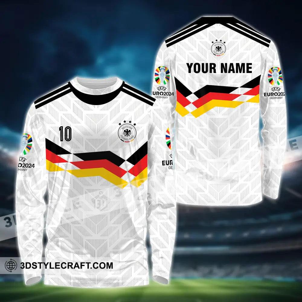 Unisex Shirt - Custom Name And Number Euro 2024 National Team Germany Long Sleeve / S T-Shirt