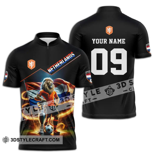 Unisex Shirt - Custom Name And Number Shirt, Euro 2024 National Team, Netherlands Lion style option 3