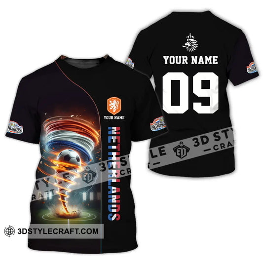 Unisex Shirt - Custom Name And Number Euro 2024 National Team Netherlands Tornado T-Shirt / S